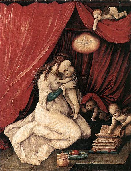 Hans Baldung Grien Virgin and Child in a Room oil painting picture